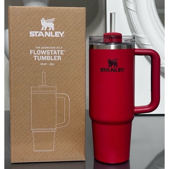 Stanley Quencher H2.0 FlowState 30oz Tumbler- LAVA/ CELEBRATION RED‎ - Picture 2 of 6